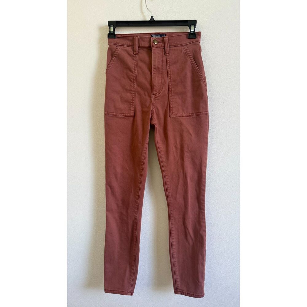 Abercrombie & Fitch Ultra High Rise Super Skinny Ankle Jeans 24 00 Dusty Rose